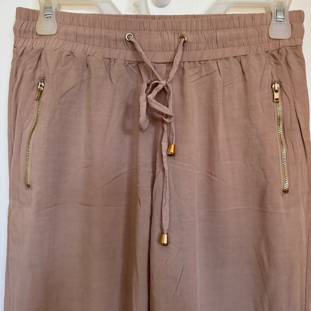 Tan Drawstring Pants - Picture 2 of 6